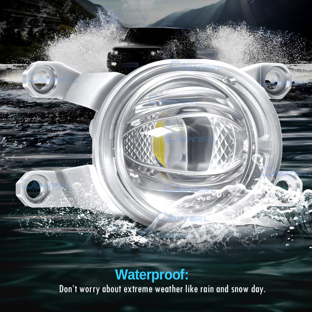 2 X Car Canbus LED Fog Light Daytime Running Lamp DRL For Toyota Fortuner SW4 Legender Leader 2020 2021 2022 2023 2024 2025 - Image 6