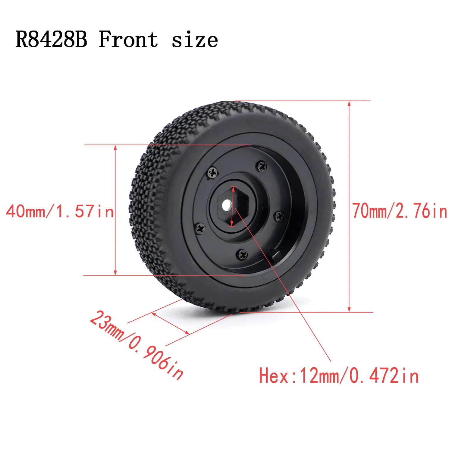 Vorne Hinten Reifen Rad Reifen für Wltoys 144001 144010 124016 124017 124010 ZD Racing BX12 1/12 1/14 RC Off-Road Auto Upgrade Teile – Detail 5