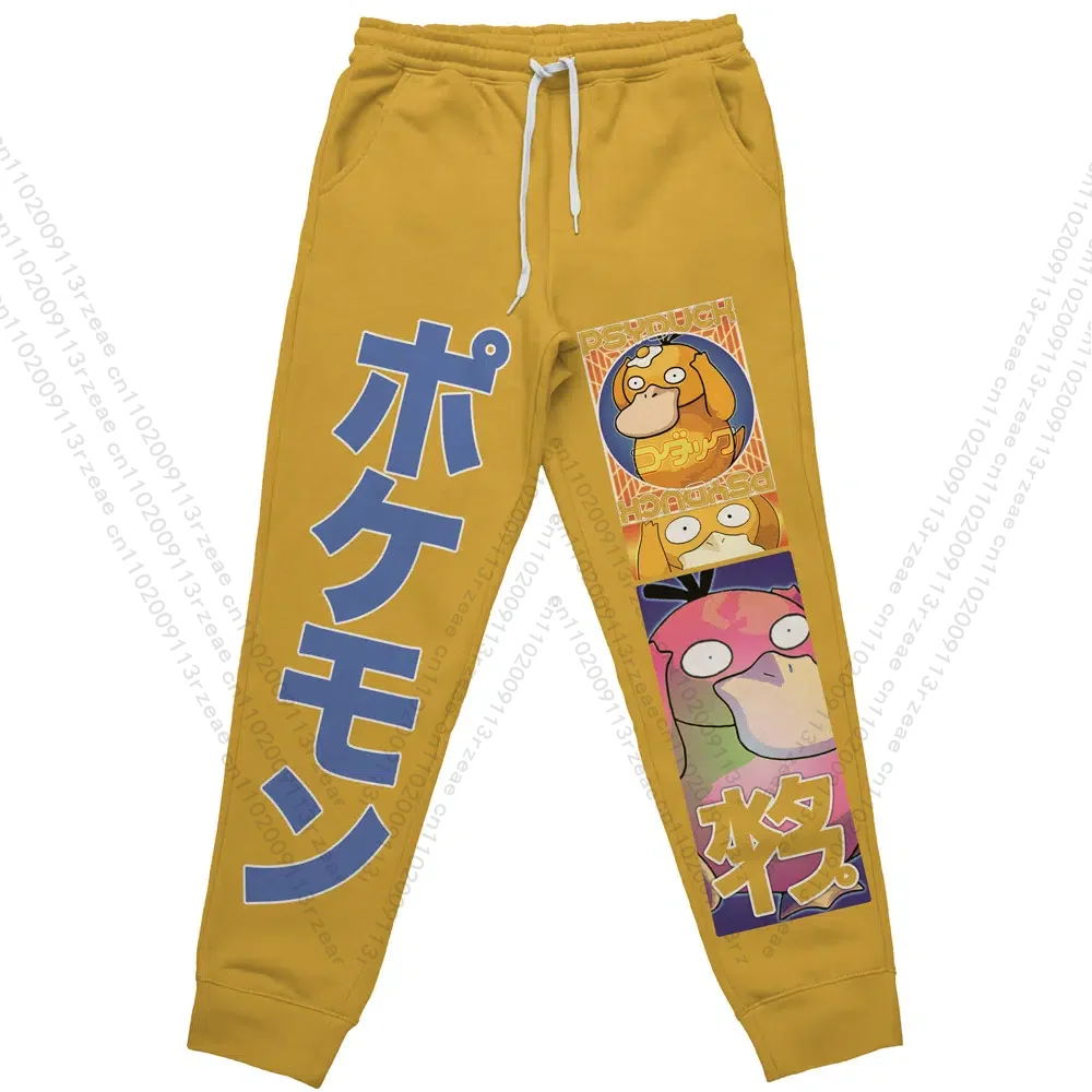 

Новые брюки Psyduck Pokemon, мужские аниме Pokemon, карнавальный костюм с принтом в стиле хип-хоп, модные повседневные спортивные уличные брюки для бега