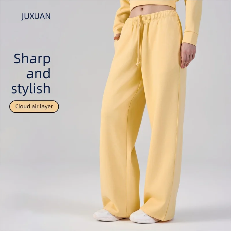 Women Outdoor Sports Pants High Waist Loose Long Trousers Draping Slim Fit Running Fitness Casual Pants Autumn Winter