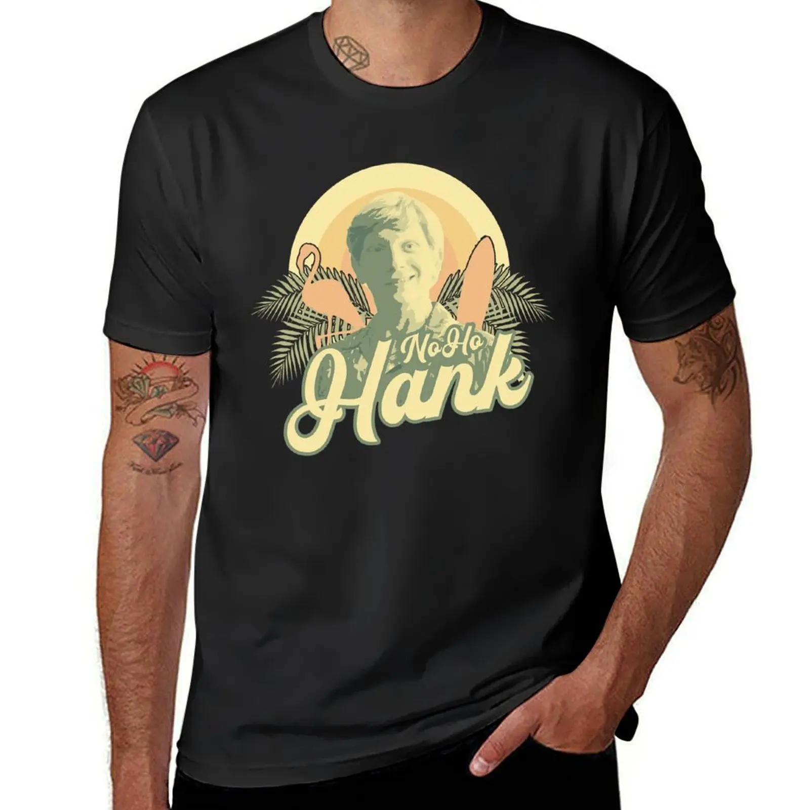 Noho Hank T-Shirt customizeds Short sleeve tee anime mens graphic t-shirts funny