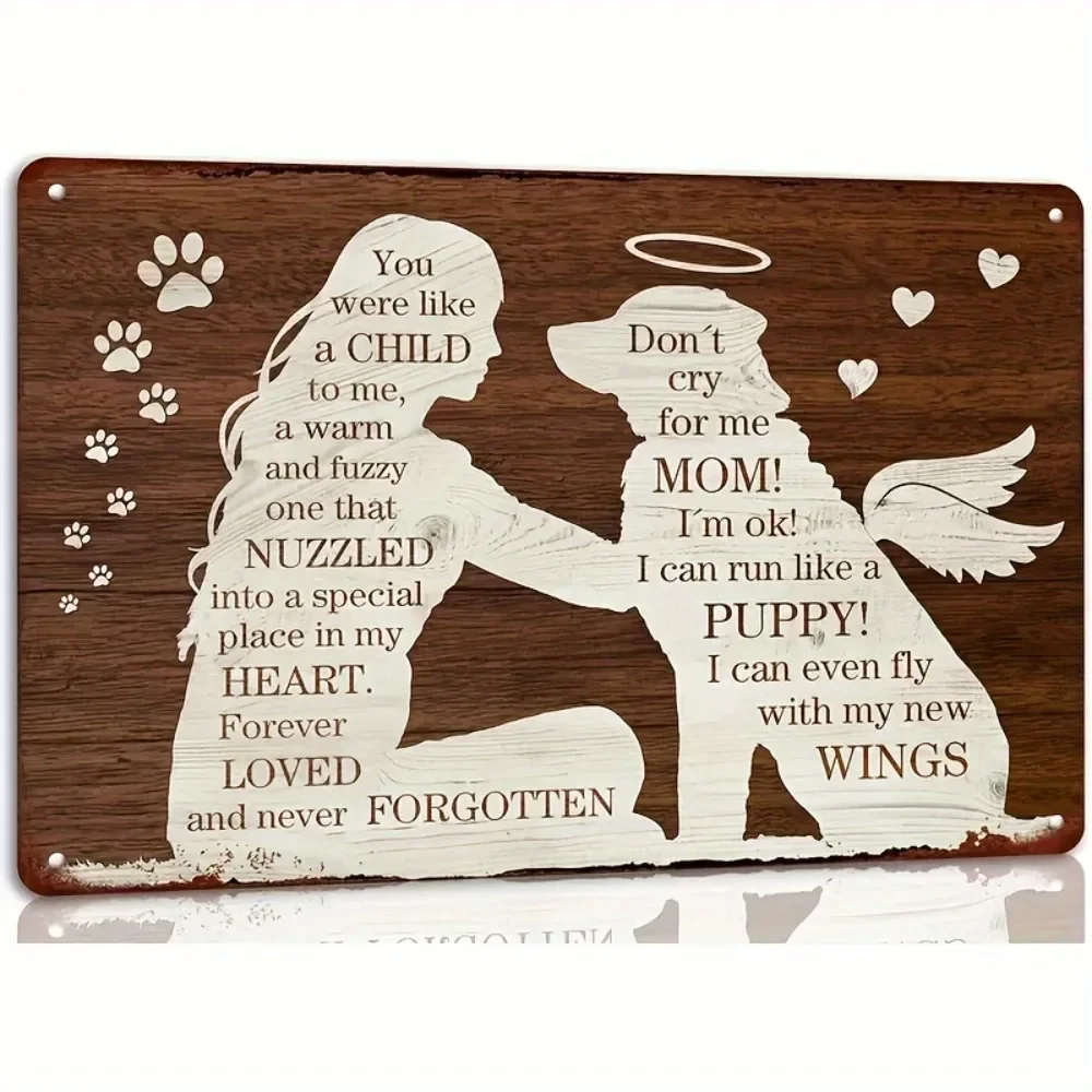 Vintage Dog Lover Gift For Wall Display - Perfect For Home, Living Room Or Farmhouse Decor 16x12inch 40x30cm 12x8inch 20x30cm