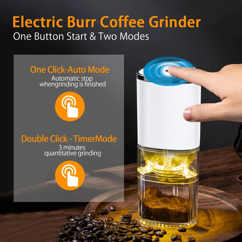 Electric Coffee Grinder Machine, Portable Coffee Bean Mill Grinder, Ceramic Bean Coffee Grinder, Spreso Herb