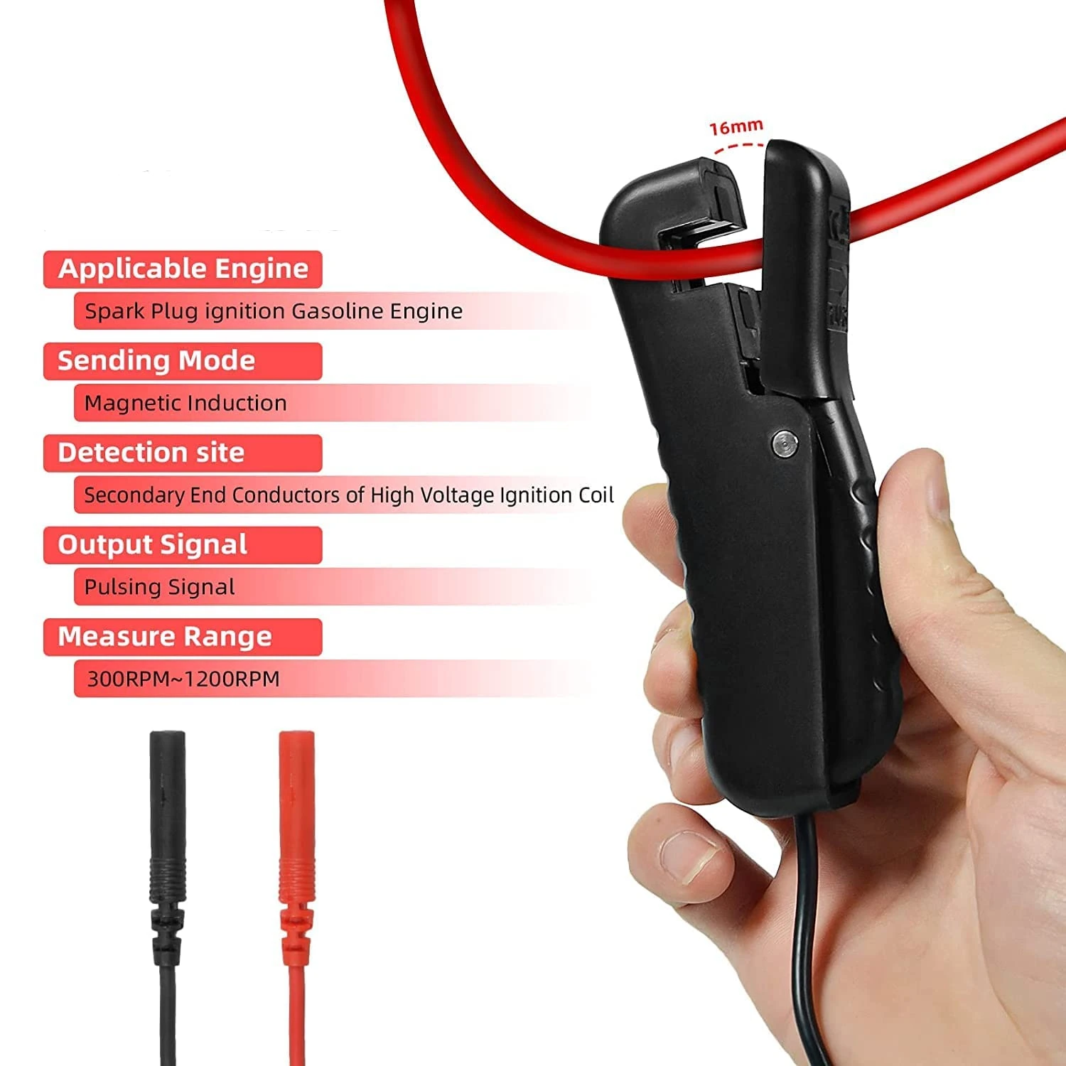 

Signal Pick-Up Inductive Clamp Lead Adapter, BT-705A Digital Multimeter Accessory Work with Automotive Analyzer to Measure