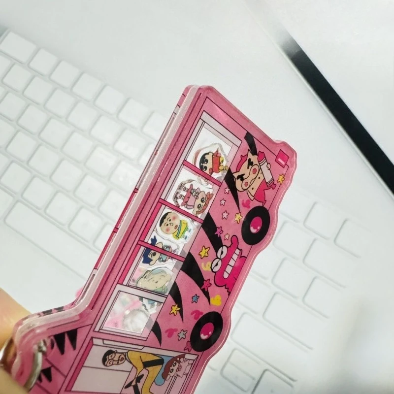 Crayon Shin-chan Boochan personalisierter kreativer Acryl-Rocker-Schlüsselanhänger, niedliche Taschen-Dekoration, schüttelbarer Anhänger, Geschenk, Großhandel – Detail 4