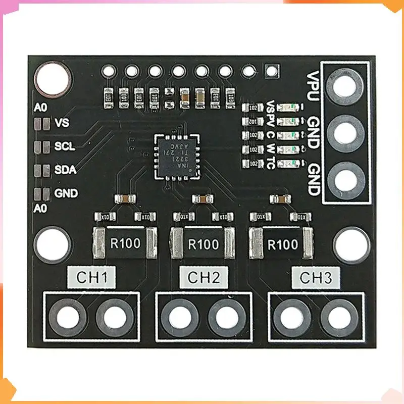 B94A 3X I2C SMBUS INA3221 Triple-Channel Shunt Strom Netzteil Spannung Monitor Sensor Board Modul