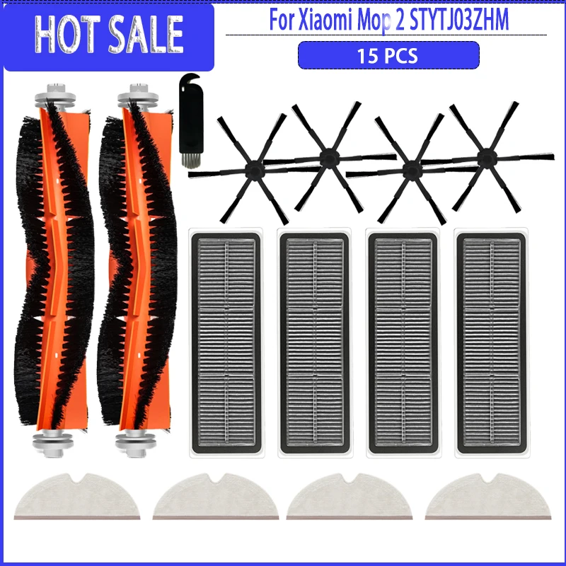 Peças sobressalentes para xiaomi mi 2 stytj03zhm, pano do esfregão do filtro, mijia robô aspirador acessórios, escova lateral principal