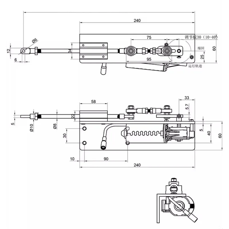 Adjustable Stroke Push/Pull Motor for Lift and Movement - Mini Silent Linear Actuator
