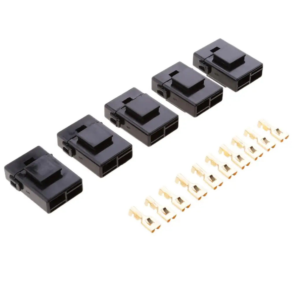 5pcs Car RV Boat ATO/ Blade Fuse Holder Block Black Housing Kit