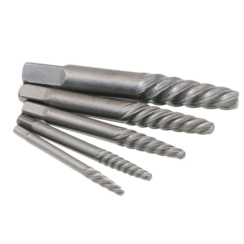 Juego de extractores de tornillos dañados, 11 piezas, tornillos pelados o rotos, sujetador de pernos, fácil de sacar, juego de brocas de taladro para mano derecha