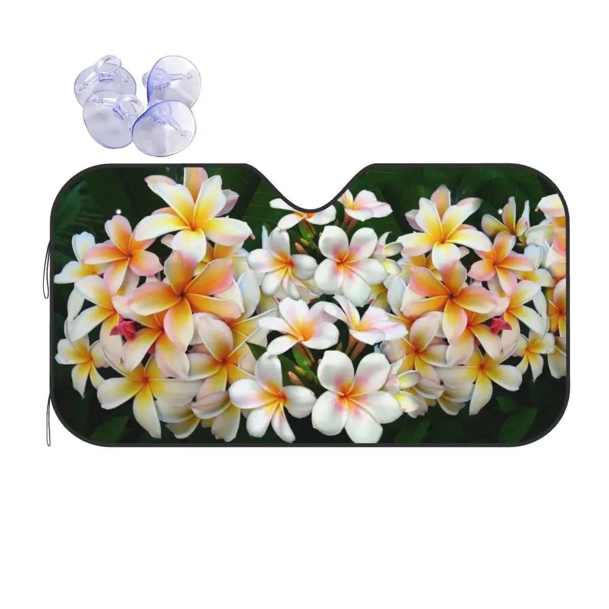 

Frangipani Flower Sunsha ветровое стекло Plumeria складная крышка передний блок окна 76x140 см автомобильная солнцезащитная занавеска Sunsha