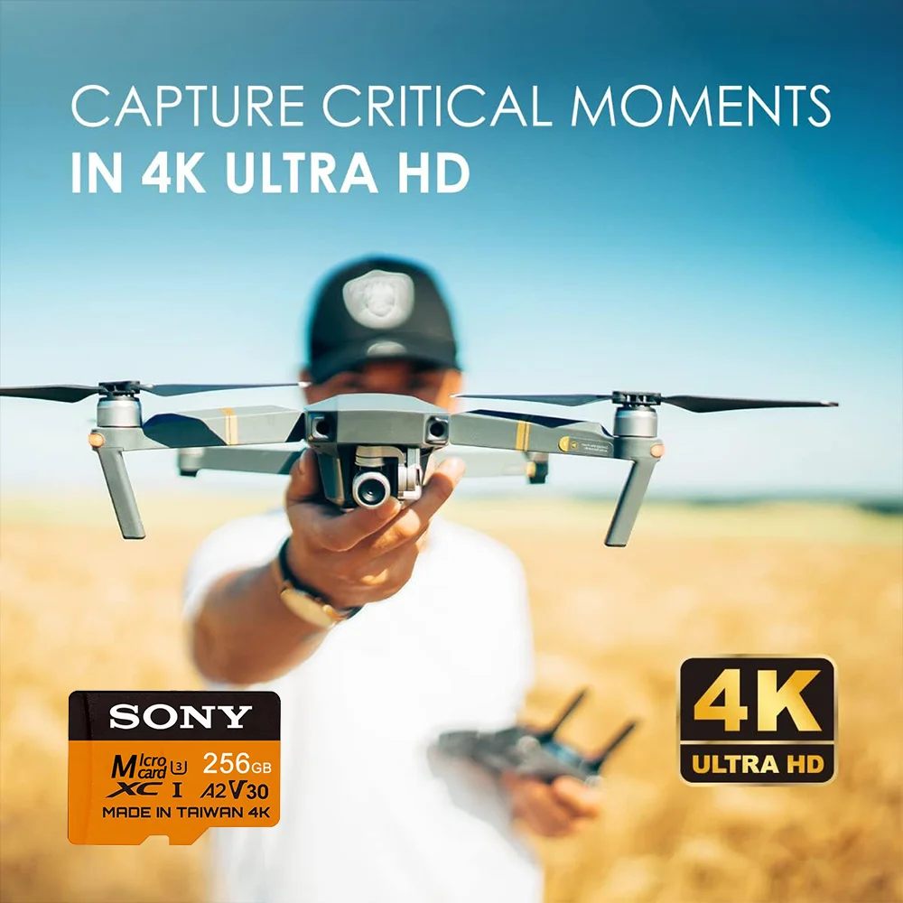 SONY 2TB High-Speed V30 A2 4K SD Card 512GB 256GB 128GB Memory Card 1TB Micro TF SD Adapter for Smartphone/Tablet/PC Cross-Use