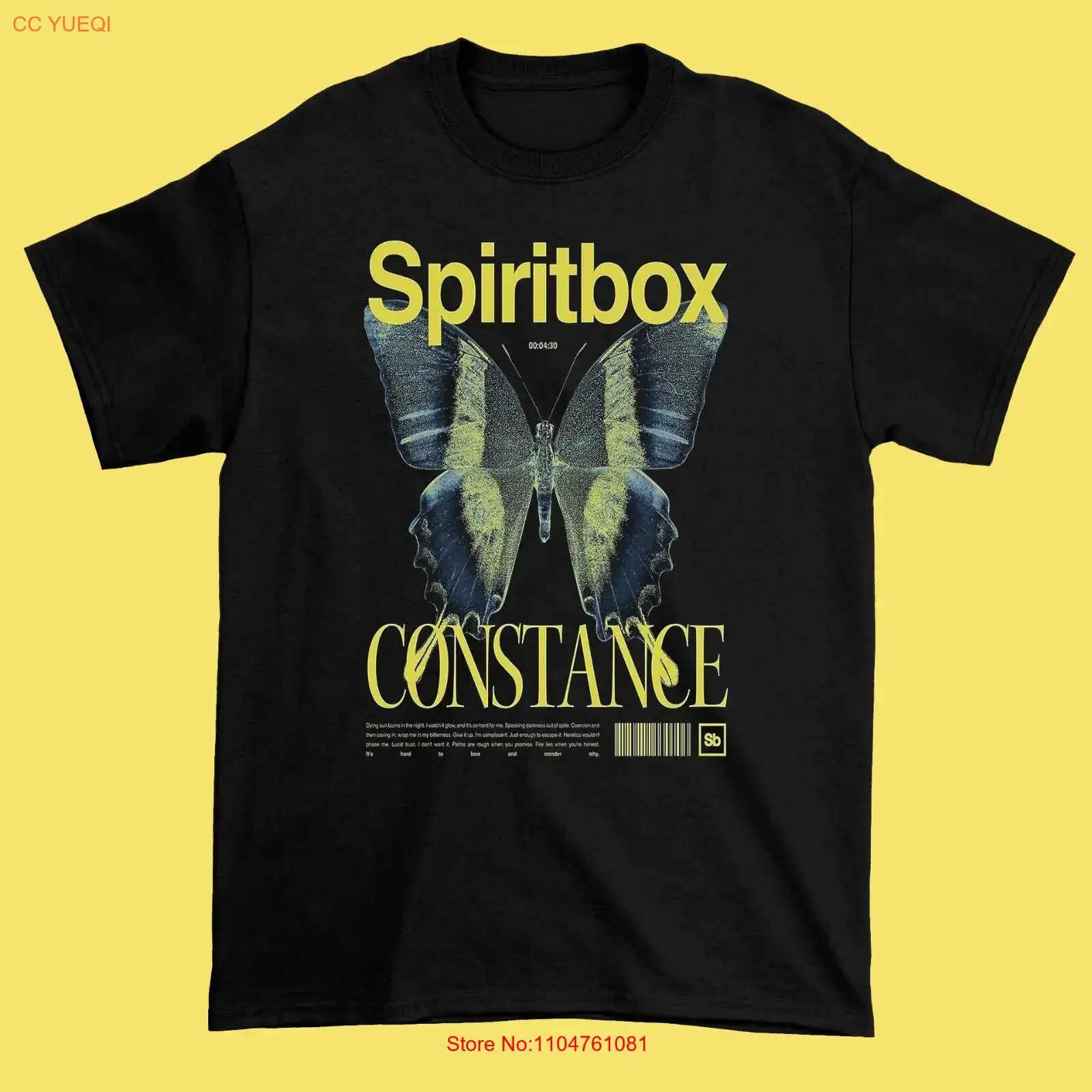 Spiritbox Black Cotton For Fans All size S 5XL T shirt RARE HRB337 vintage Washed Stylish Versatile Breathable Stretched homme