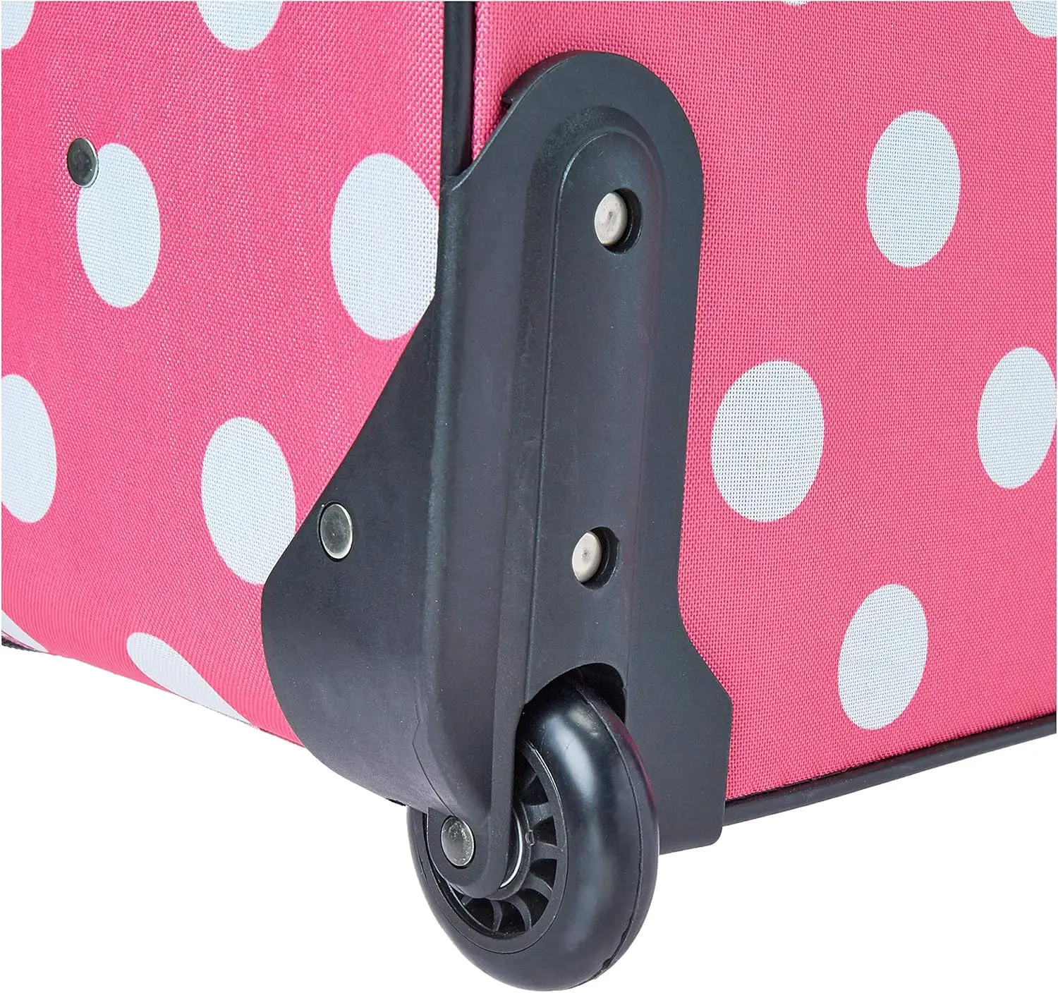 Polka Softside Upright Luggage Set, Expandable, Lightweight, Pink Dots, 4-Piece (14/19/24/28)