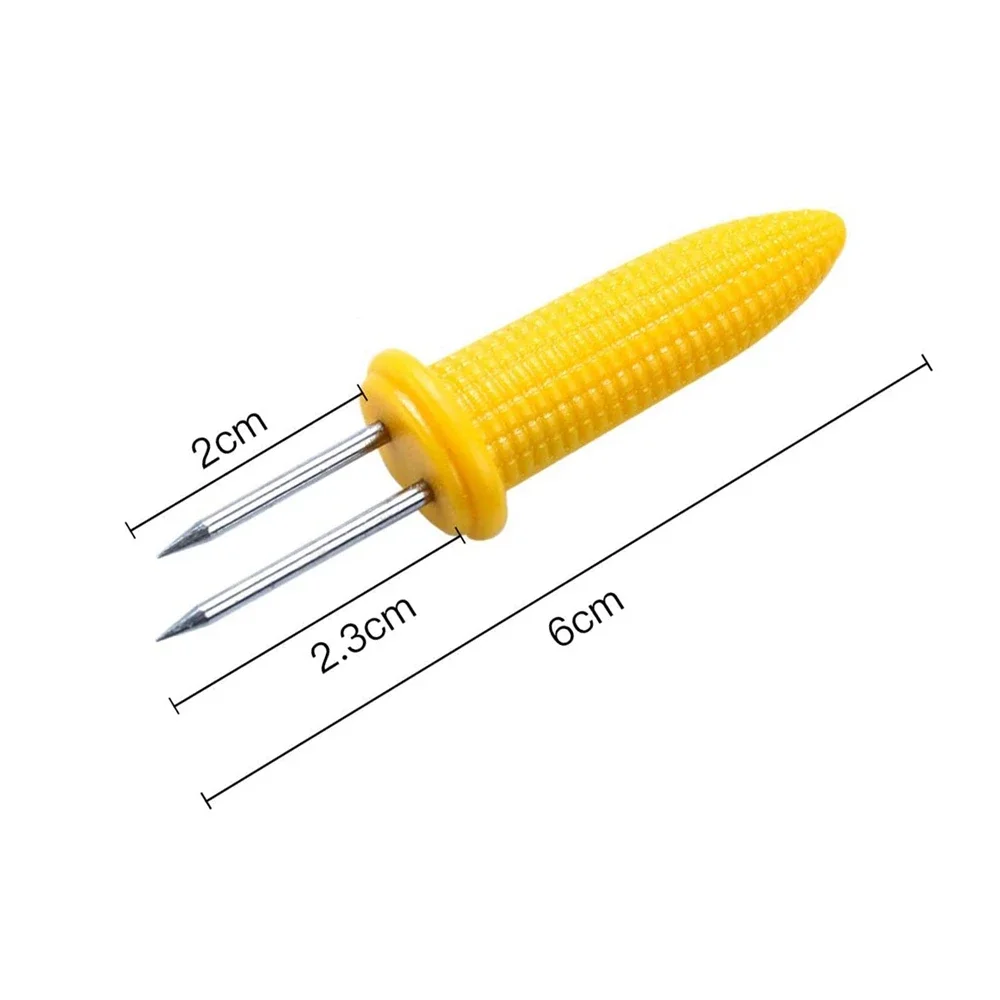 10Pcs Corn on The Cob Holders Stainless Steel Corn Holders Corn on The Grill, Corn on The Cob Skewers Double Fork Sweet Corn