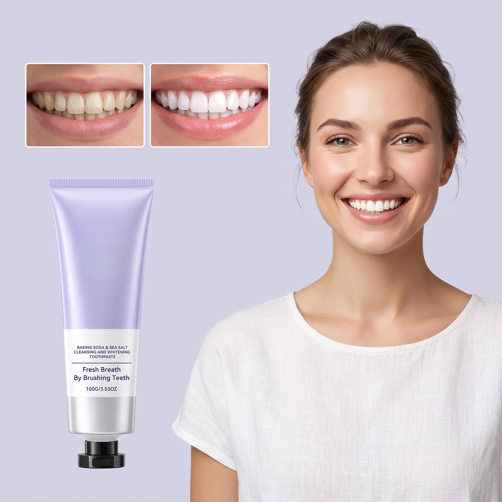 Fresh Stain Removal Toothpaste Reduce Surface Stains Refresh Breath Rich Foam Restore Natural Tooth Gloss Hygiene Oral Care 100g