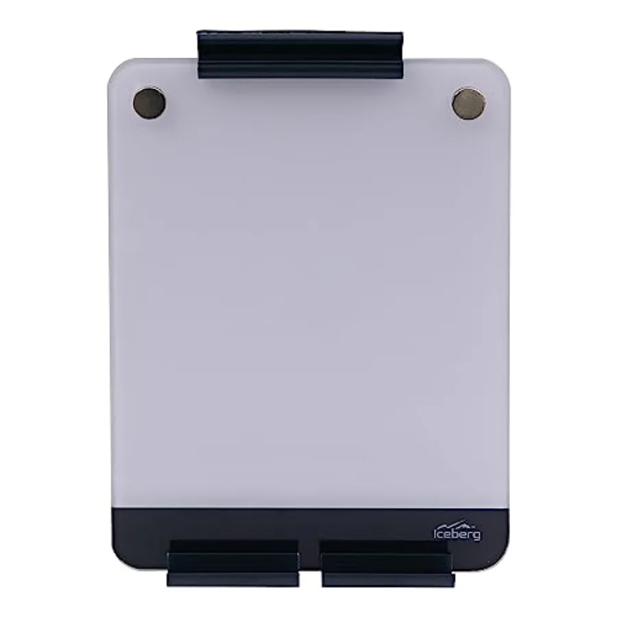

Clarity Glass Personal Dry Erase Board Office Supplies with Ultra-White Back and Aluminum Frame 9" x 12"