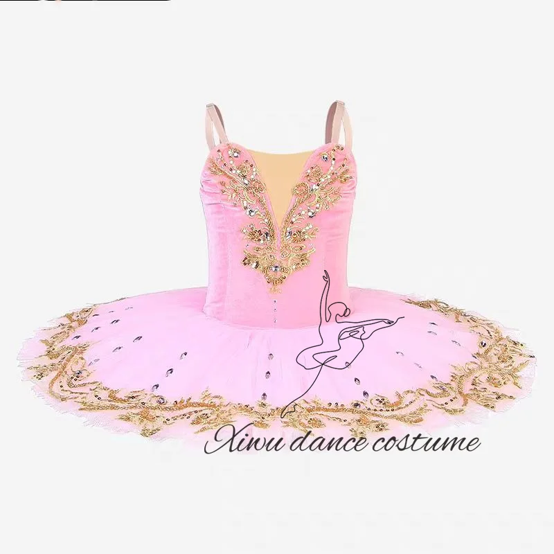 Tutu de Ballet Paquita beige crème pour femmes, plateau professionnel, crêpes, robe classique pour filles, performance de compétition