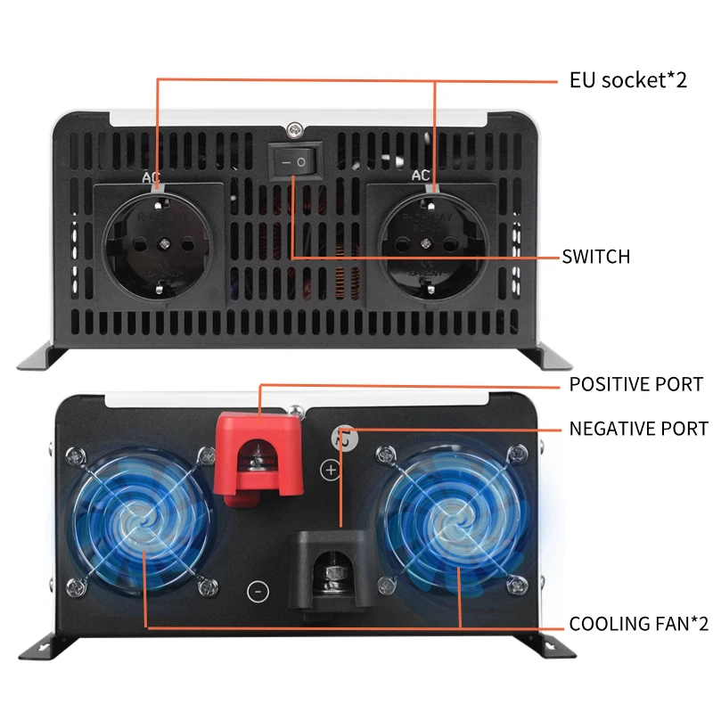 

HOULI off Grid Pure Sine Wave Solar Inverters 24v 230v Solar Converter Car Power Inverter 5kw 5000W
