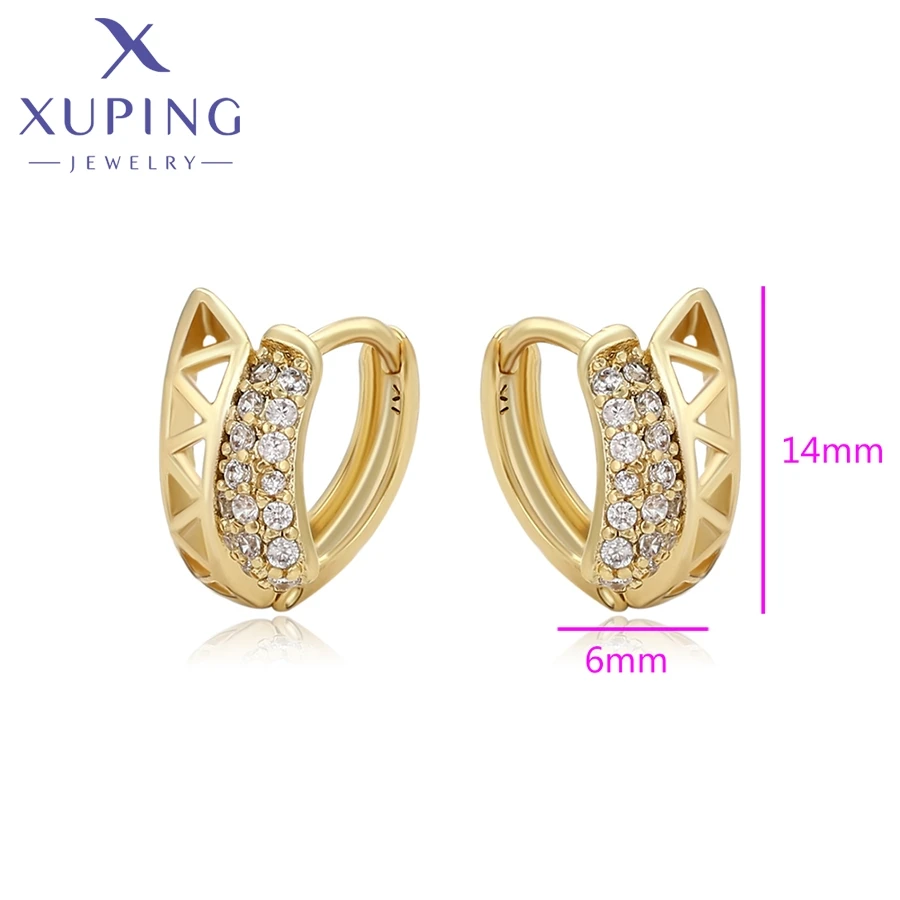 Xuping Jewelry Fashionable Exquisite Light Gold Color Hang Earrings for Women Party Gifts X000795007