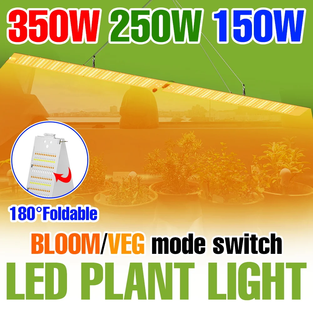 

350W LED Quantum Board Plant Fill Light Full Spectrum UV/IR Greenhouse Tent Vegs Succulent Hydroponic Fruit Cultivate Lighting
