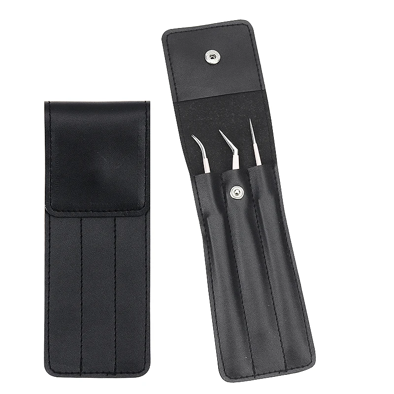 1pcs Leather Tweezers Case Scissors Lash Brush Eyebrow Razors Carrying Bags Face Beauty Tools Storage Bags for Eyelash Extension