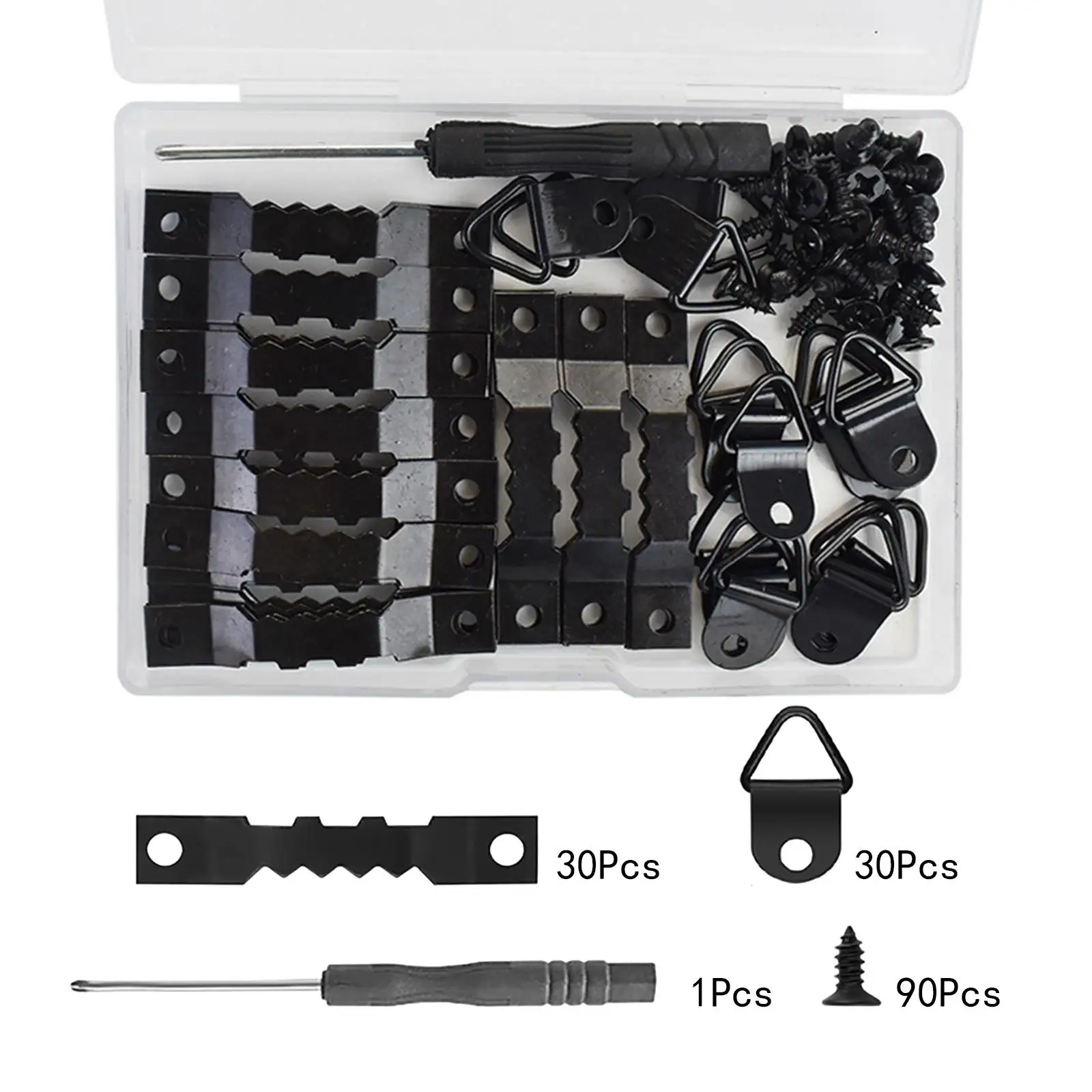 151Pcs Sawtooth Picture Frame Hanger with Screws for Home Decoration Paintings Painted Canvases Art Panels Exhibition Painting