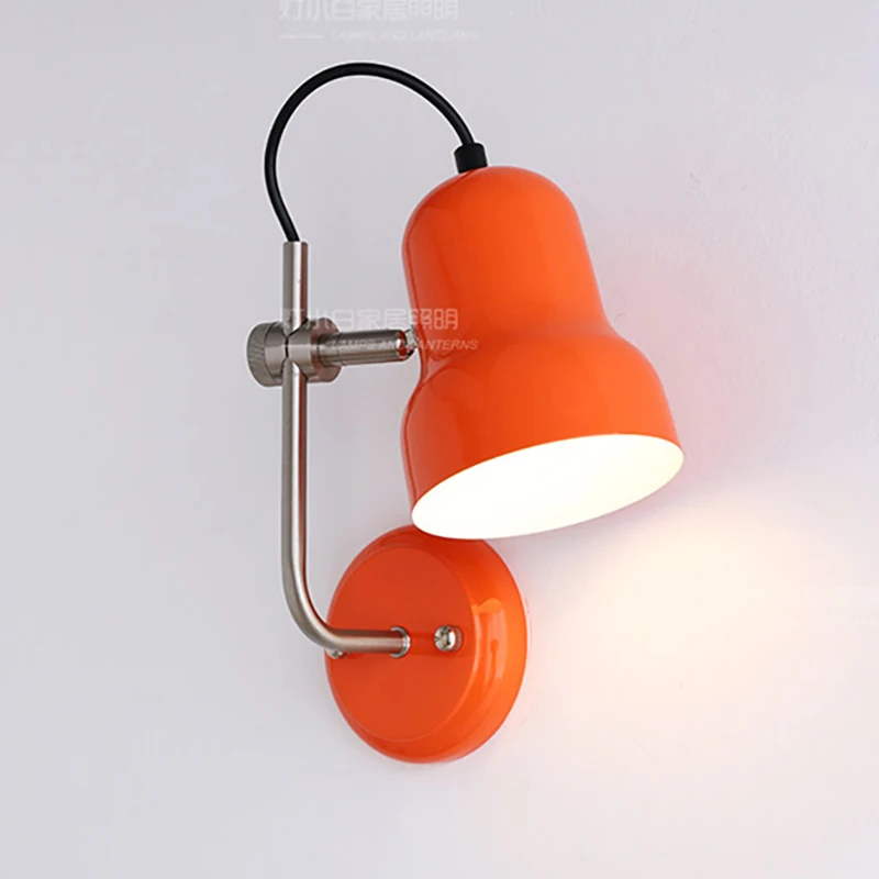 Nordic Minimalist American Adjustable-angle Wall Lamp For Changing Direction Reading Lighting Bedroom Bedside Desk Lamp E27