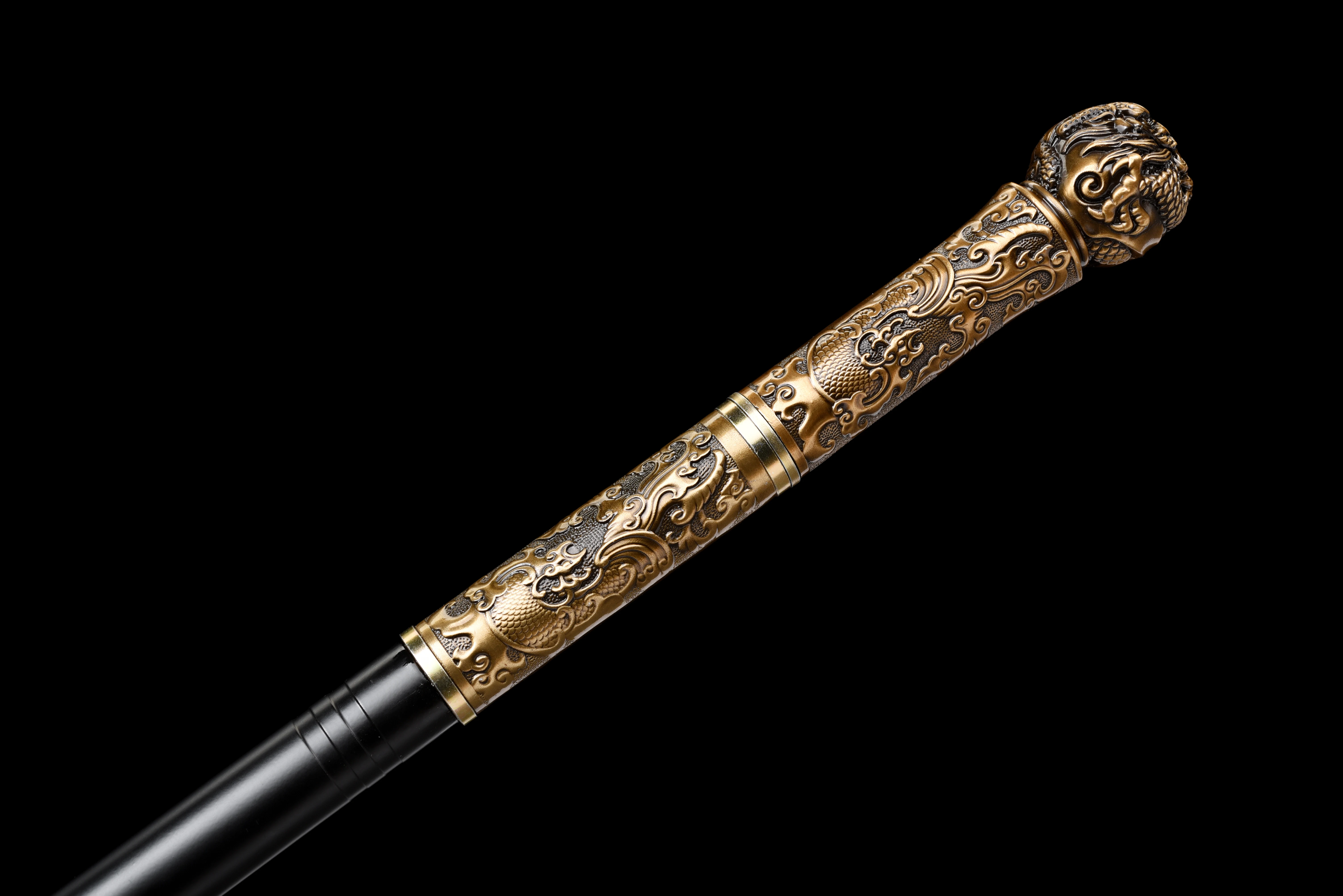 katana samurai sword from China features a sharp spring steel hollowed-out blade connected in reverse. It is a unique gift  Lion