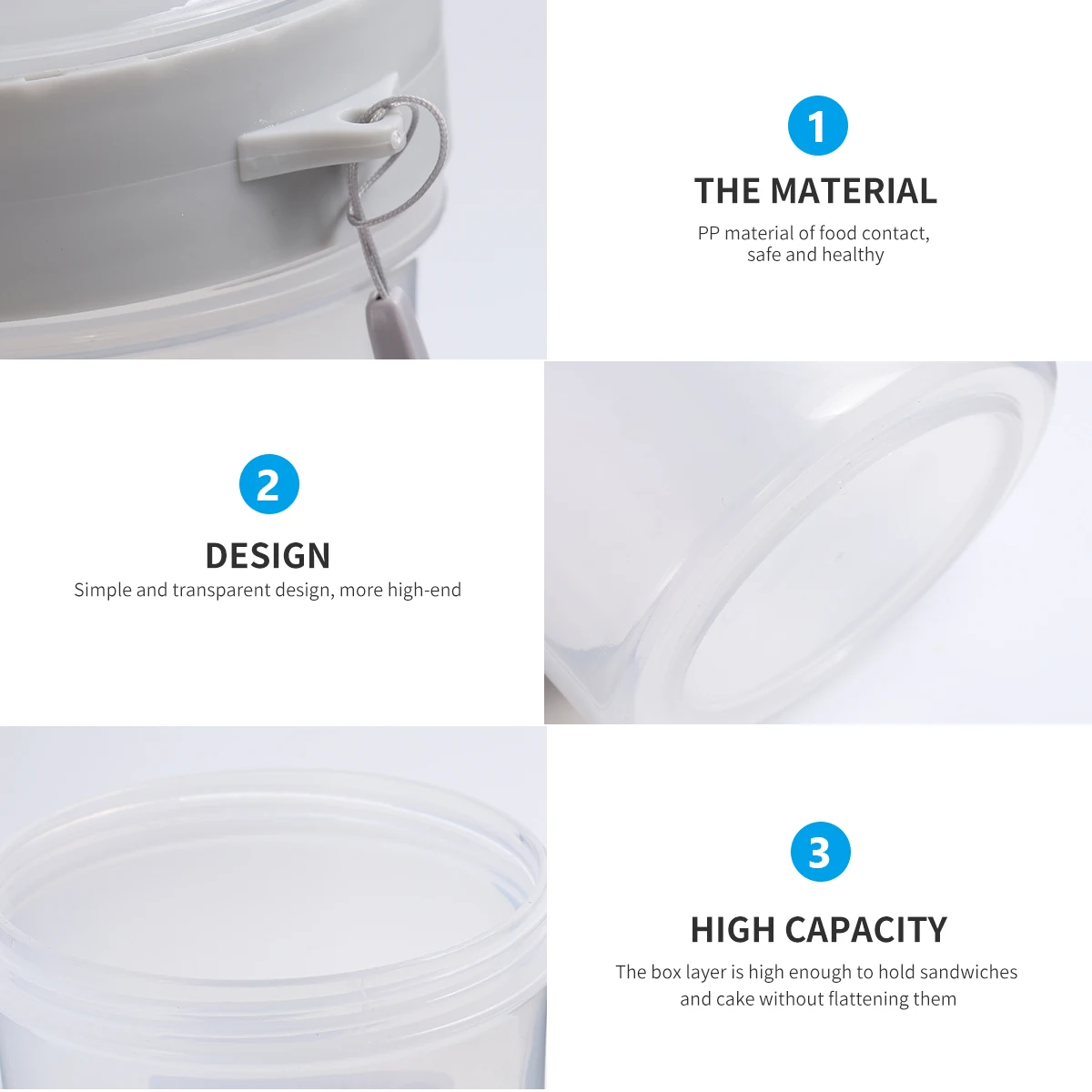 

Thermal Insulated Food Containers Airtight Lunch Box Microwave Safe For School Office Sandwich Cake Storage