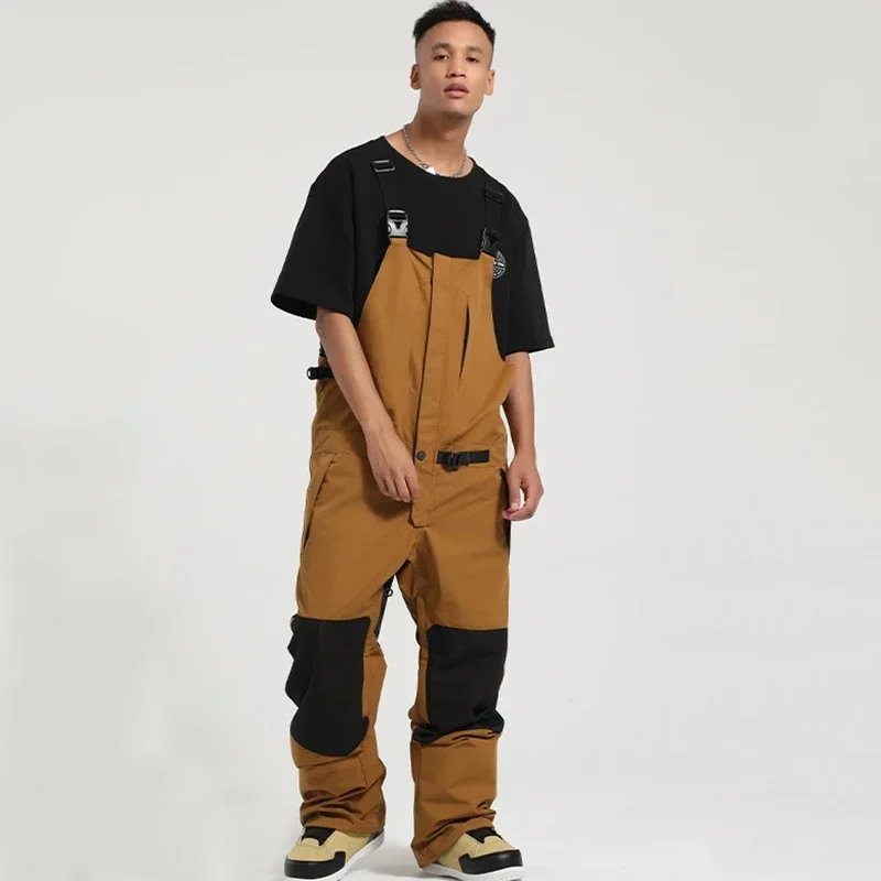 

New Outdoor Winter Couple Ski Pants Integrated Snow Pants Men Windproof Waterproof Clothes Women Breathable Sports Snow Pants