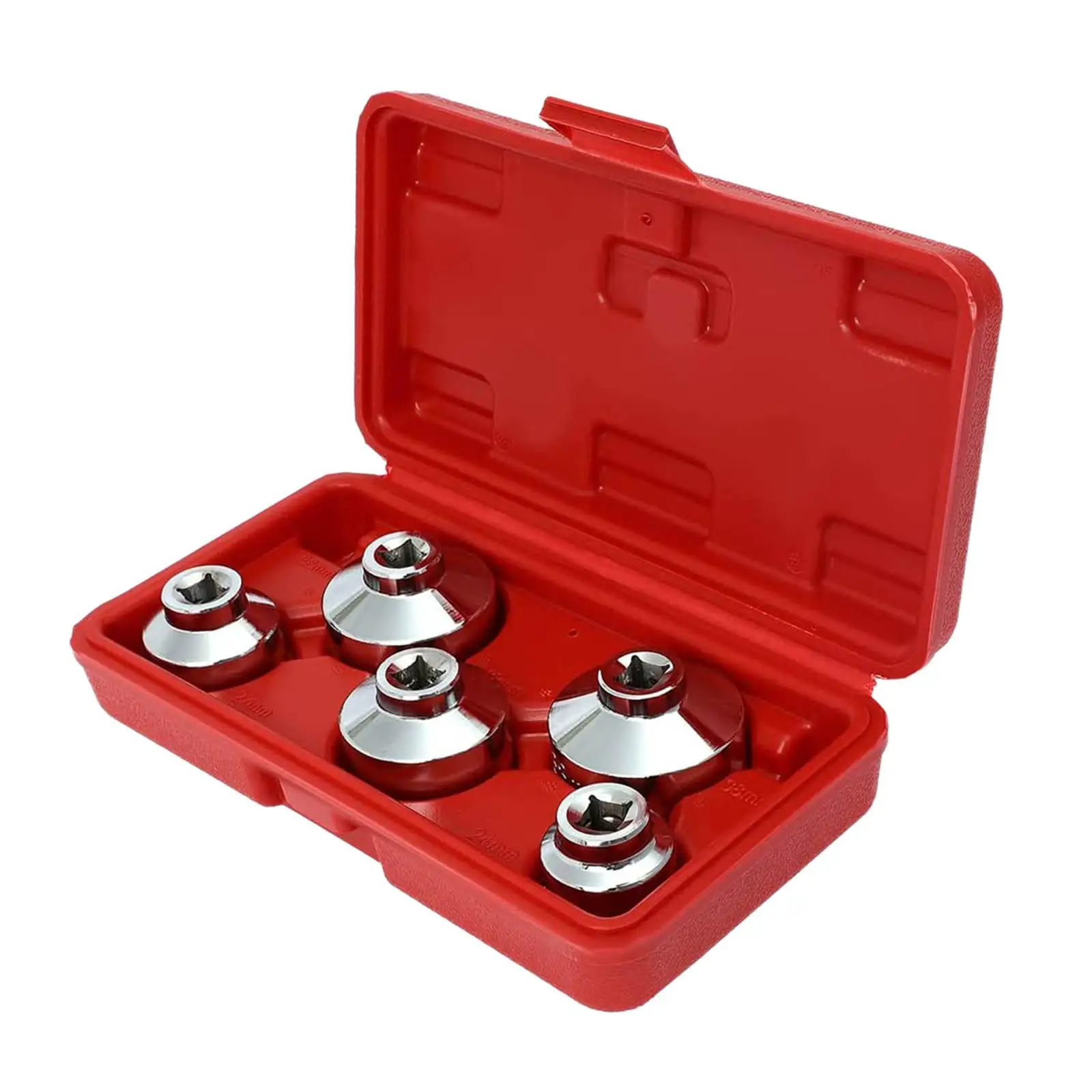 7 Pcs Oil Wrench Socket Set Tool Kit 24mm,27mm,29mm,30mm,32mm,36mm,38mm for Cars Truck