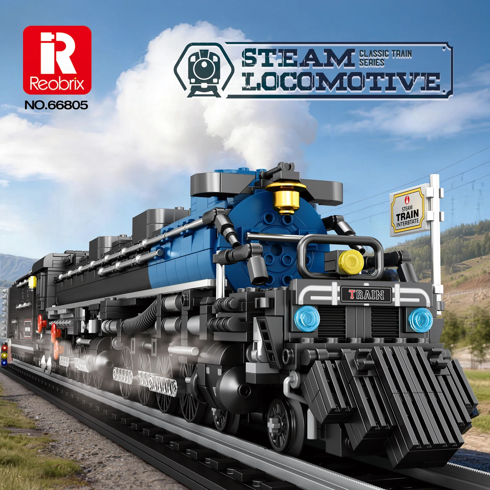 

2947Pcs Technical Train Building Block Big Boy Steam Locomotive Railway Tracks DIY Kids Toys Desktop Ornament Holiday Gift