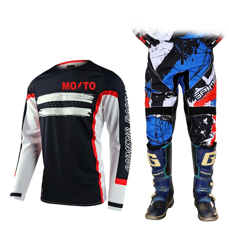 Children's motorcycle set Boys and girls 4 5 6 7 8 9 10 11 12 13 14 years old cross-country MX racing suit MTB bmx atv kid youth