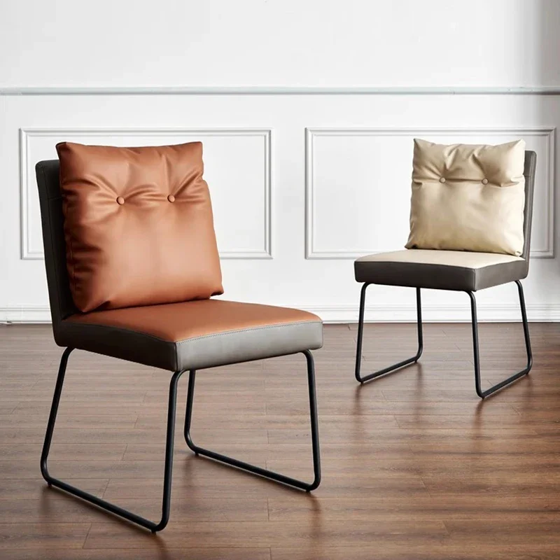 

Minimalist leather Dining Chairs luxury Italian modern vintage Dining Chairs trendy Italian sillas para sala de estar furniture