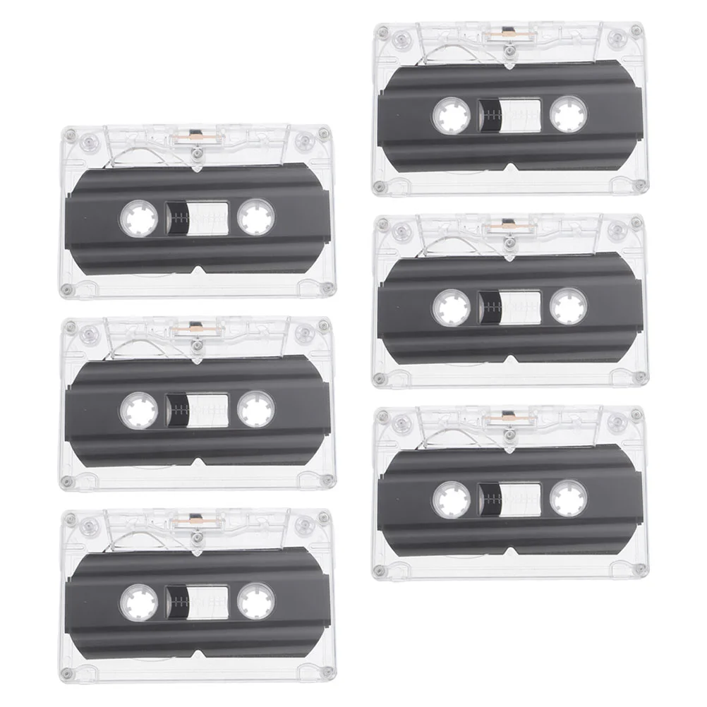 

6 Pcs Blank Audio Tapes DIY Empty Cassette Tape 30-Minute Recordable Blank Cassette Tapes Retro Surprise Party Wishes Cassette