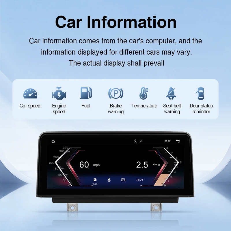 Radio para coche Ainavi para BMW Serie 1 2 3 4 F30 Carplay F31 F32 F33 F34 F36 F20 Android Auto F21 NBT Reproductor multimedia para coche Pantalla táctil HD IPS Pantalla para coche totalmente laminada BT 5.0 AHD 720P Cámara trasera 4
