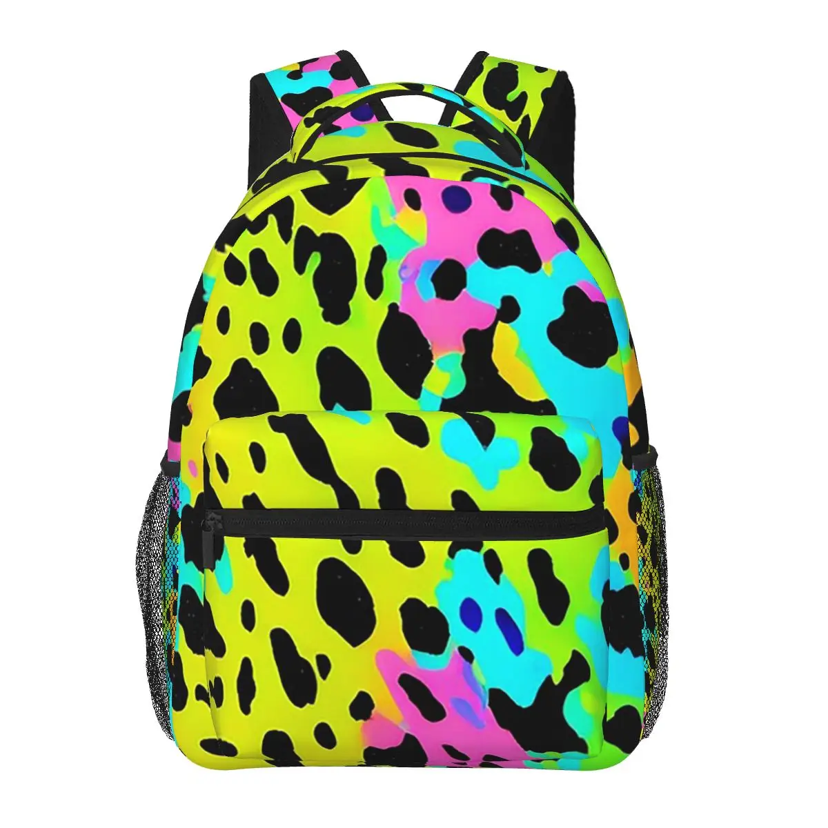 

Colorful Rainbow Leopard Spots Student Backpack School Bag Hiking Travel Daypack for Boys Girls Fashion Bookbag Shoulder Bags