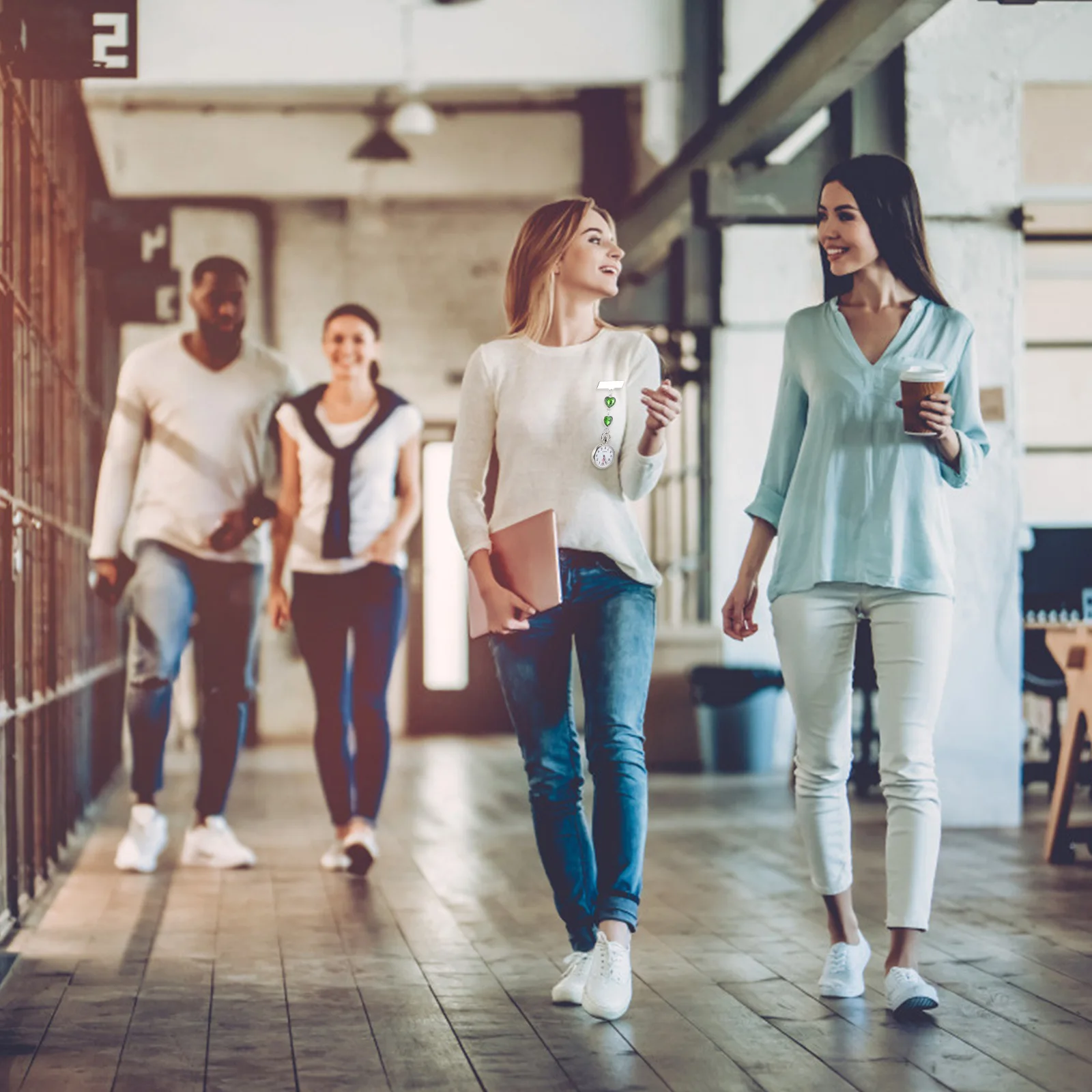 

Nurse Watch Heart Clip-On Quartz Chest Nurse Watches For Women Hanging Women Fob Watch Nursing Pocket Timepiece