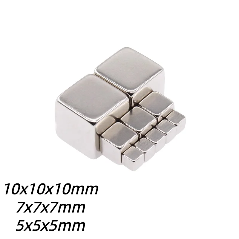10x10x10 5x5x5mm Square Powerful Magnets For Fridge, DIY, Building, Scientific, Craft, Education 10*10*10 5*5*5