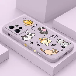 Cat String Ball Phone Case For Xiaomi Redmi Note 14 13 12 12S 11 11S 10 10T 10S 9 9S 8 Pro Plus 4G 5G Liquid Silicone Cover