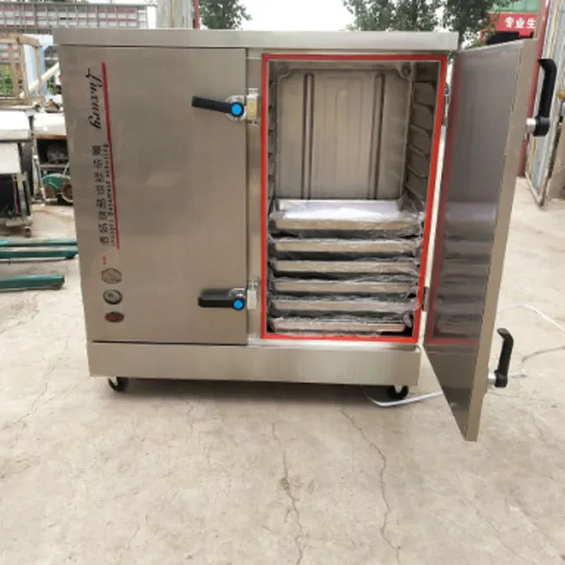 Multi-Functional Stainless Steel Steamer for Commercial Use 36/72 Plates Steamed Buns and Rice Steamer Single or Double Door