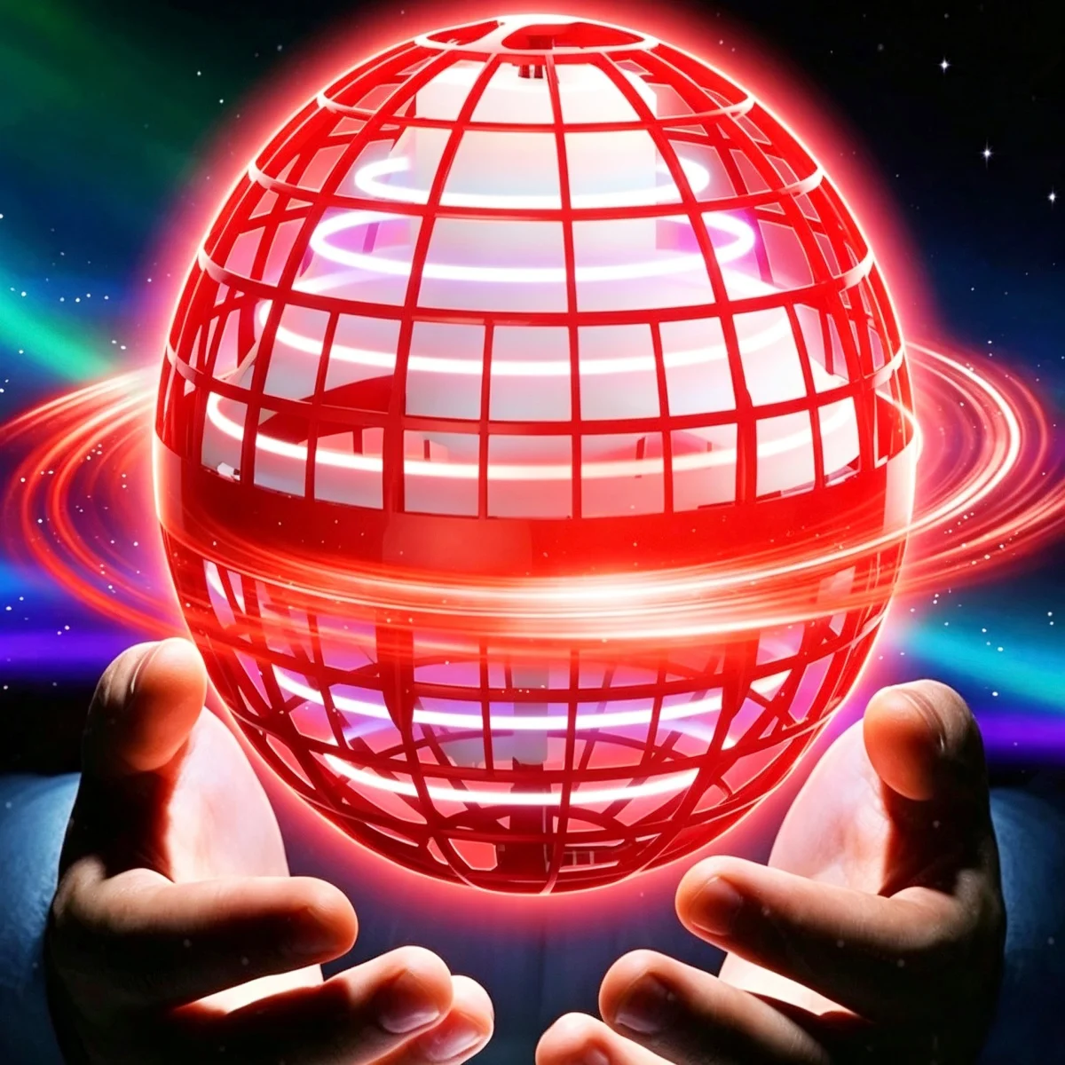 Flying Ball Boomerang Fly Orb Magic With LED Lights Drone Hover Ball Fly Nova Orb Flying Spinner Children Toys Christmas Gifts