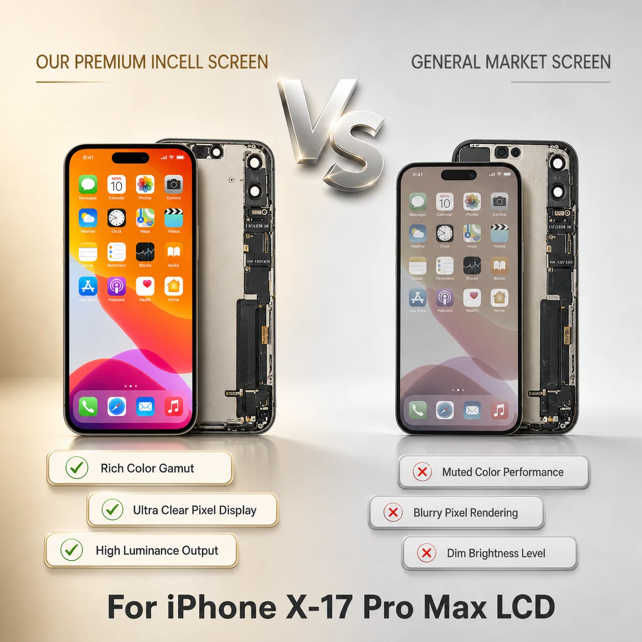 Incell For iPhone X XR XS XS MAX LCD 11 12 13 Mini Screen For iPhone 14 15 Pro 16 Plus 17 Pro Max Digitizer Assembly Replacement image 5