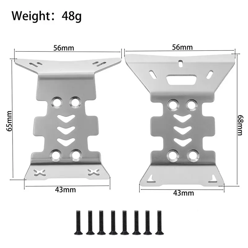 DELAM-RC Chassis Armor Guard Set For ARRMA 1/16 Quake Gorgon GROM 4X4 RTR RC Stainless Steel Protection Parts
