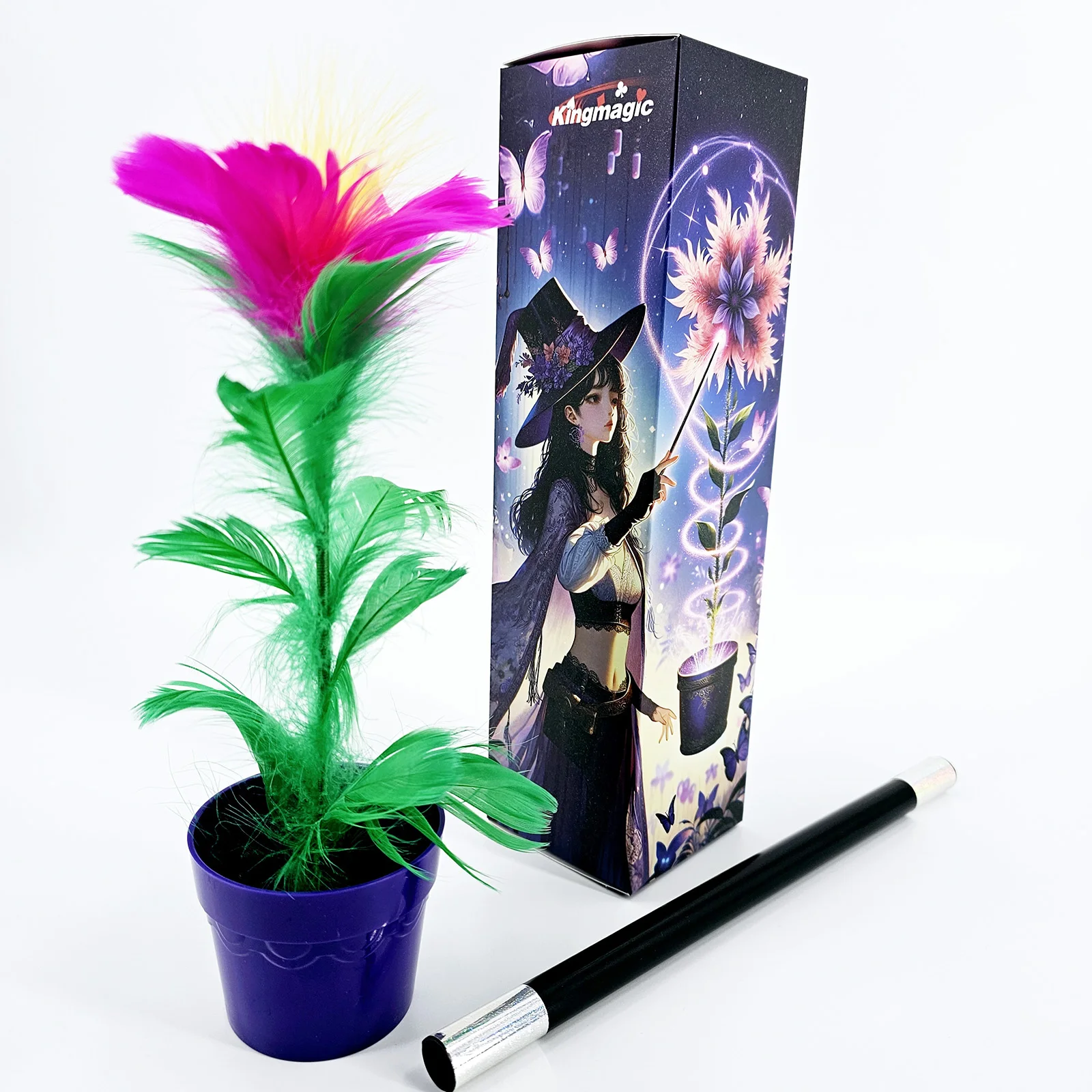 Magic Wand to Flower Magic Tricks Flower Appearing in Pot Visual Production Magia Stage Illusions Gimmicks Mentalism Props Easy