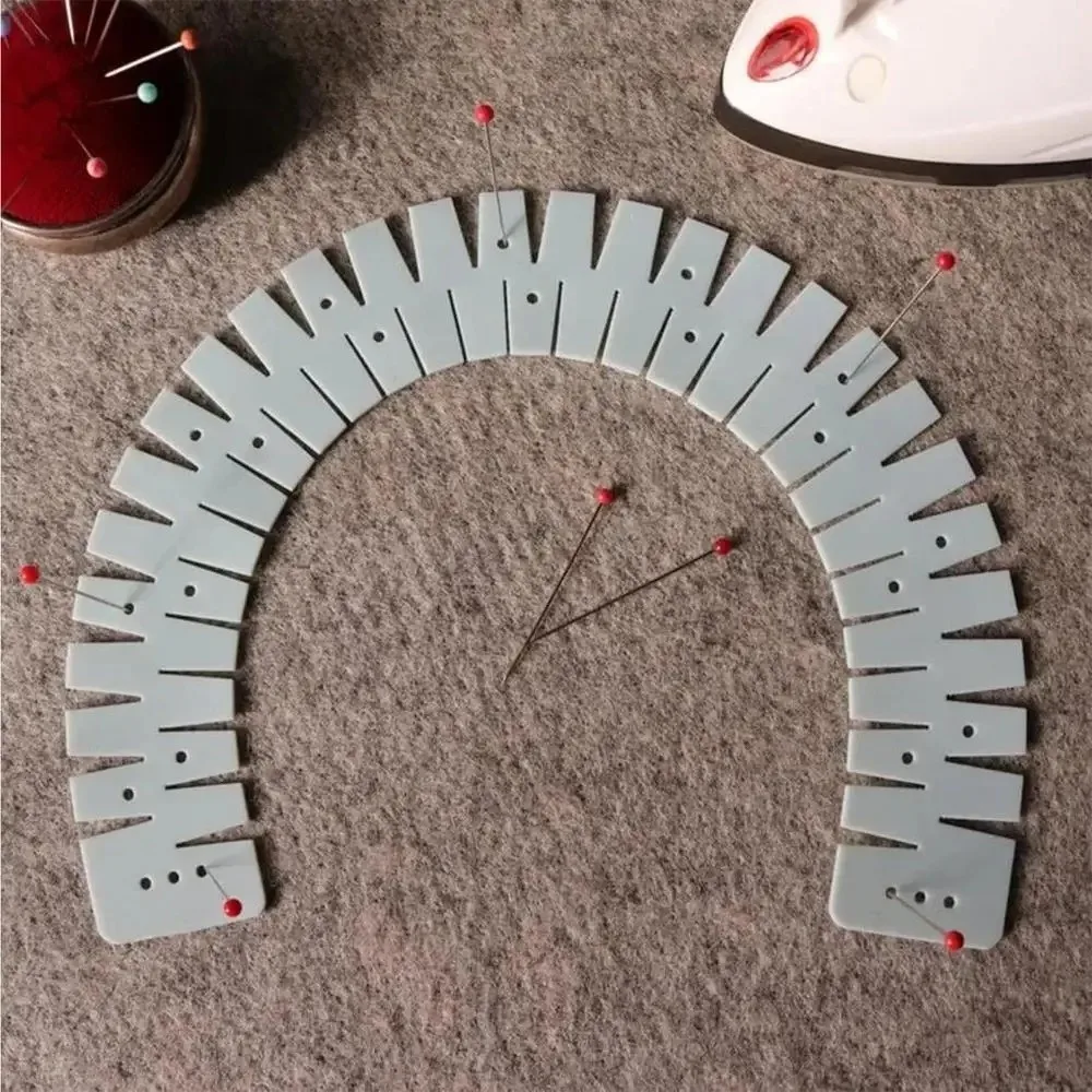 Flexible Bending Sewing Tool Time-Saving Portable DIY Hemmer Marking Holes Adjustable Curve Scale Hemming Tool DIY Projects