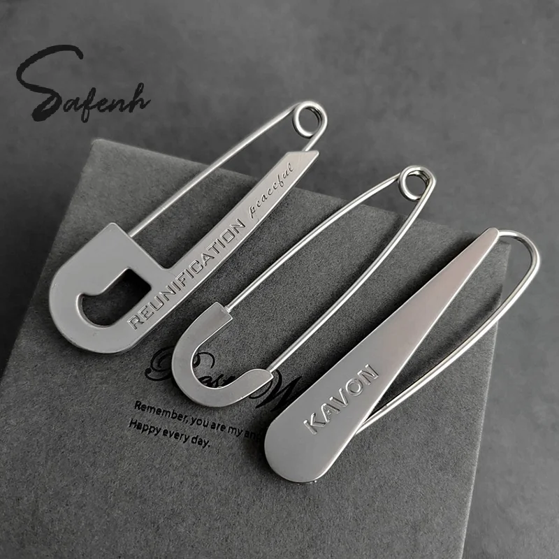 

Trendy Large Pins For Clothing Metal Safety Pins Jeans Dress Scarf Adjustable Pins Accessories