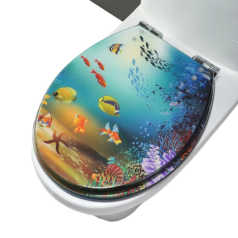 For Household General Toilet Cover, Thickened Toilet Seat, Buffer Quick-release Cover