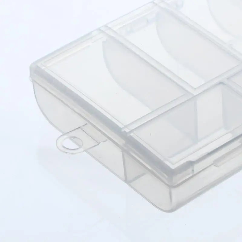 2 Stück Kunststoff-Schmuckbox mit 6 Fächern, Organizer zur Aufbewahrung von Perlen, Schmuckaufbewahrungsbox, rechteckige Schachtel – Detail 14
